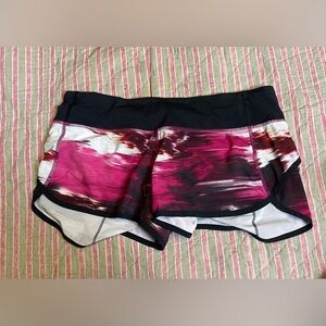Lululemon Athletica Black and Pink Athletic Shorts